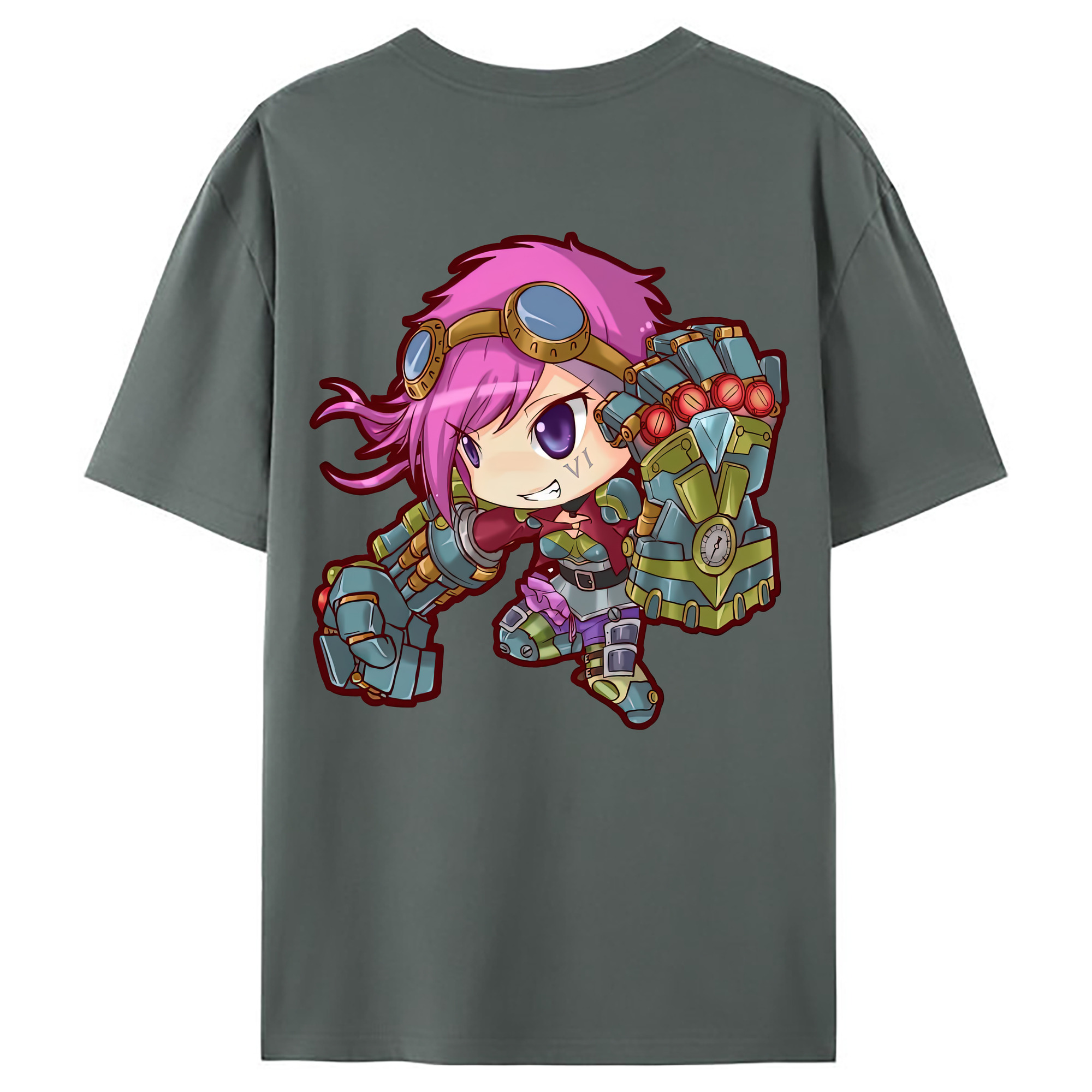 （画像用） リーグ・オブ・レジェンド League of Legends LOL 綿100％ メンズ半袖Tシャツ（バックプリント） 通気性